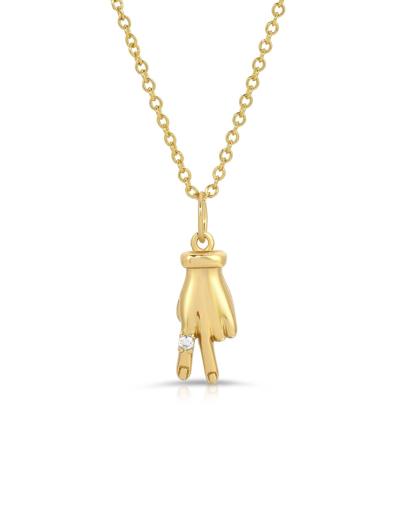 Peace Out Gold Necklace