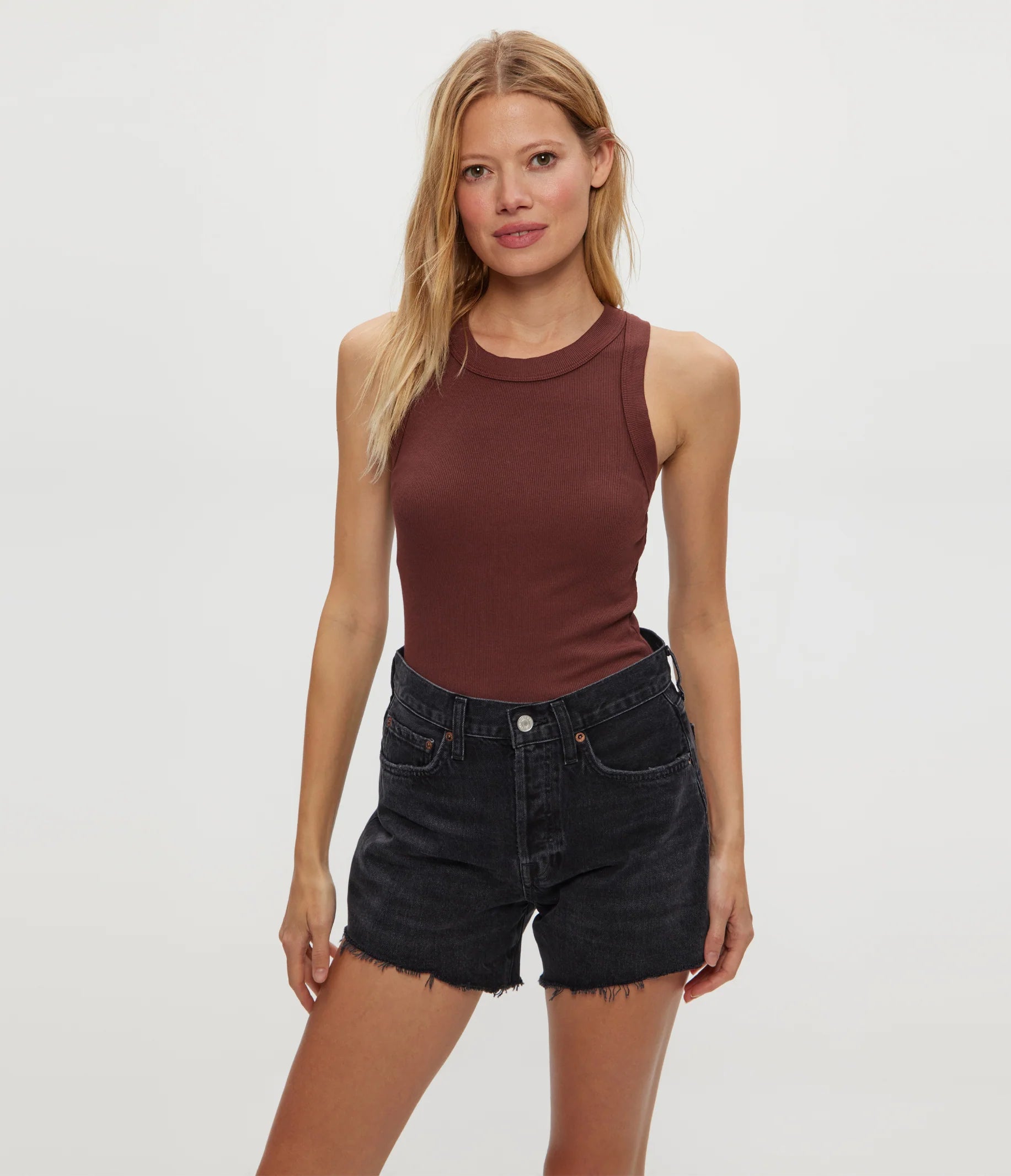Gina Ribbed Crop Tank
