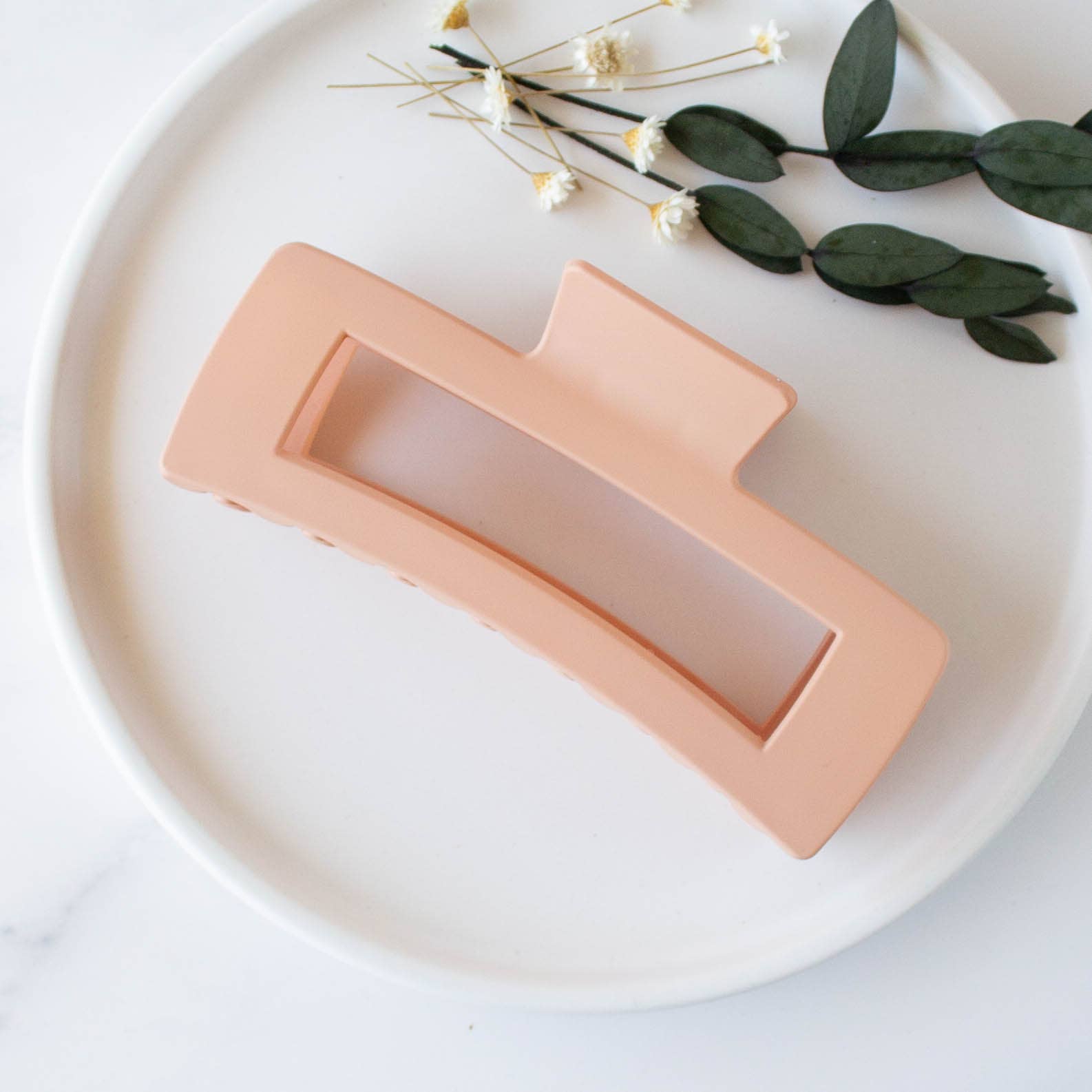 Jumbo Size 5 Inch Solid Long Square  Hair Clip