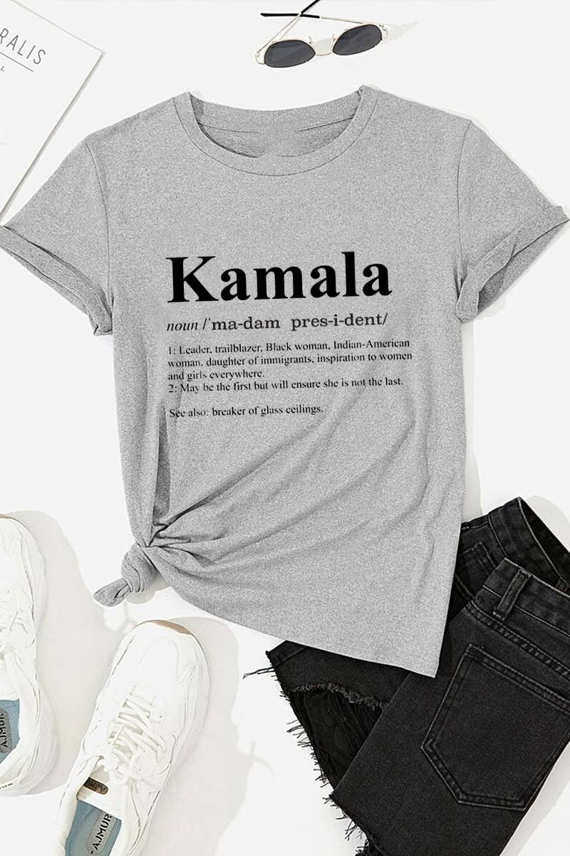 KAMALA GRAPHIC Tee in Black