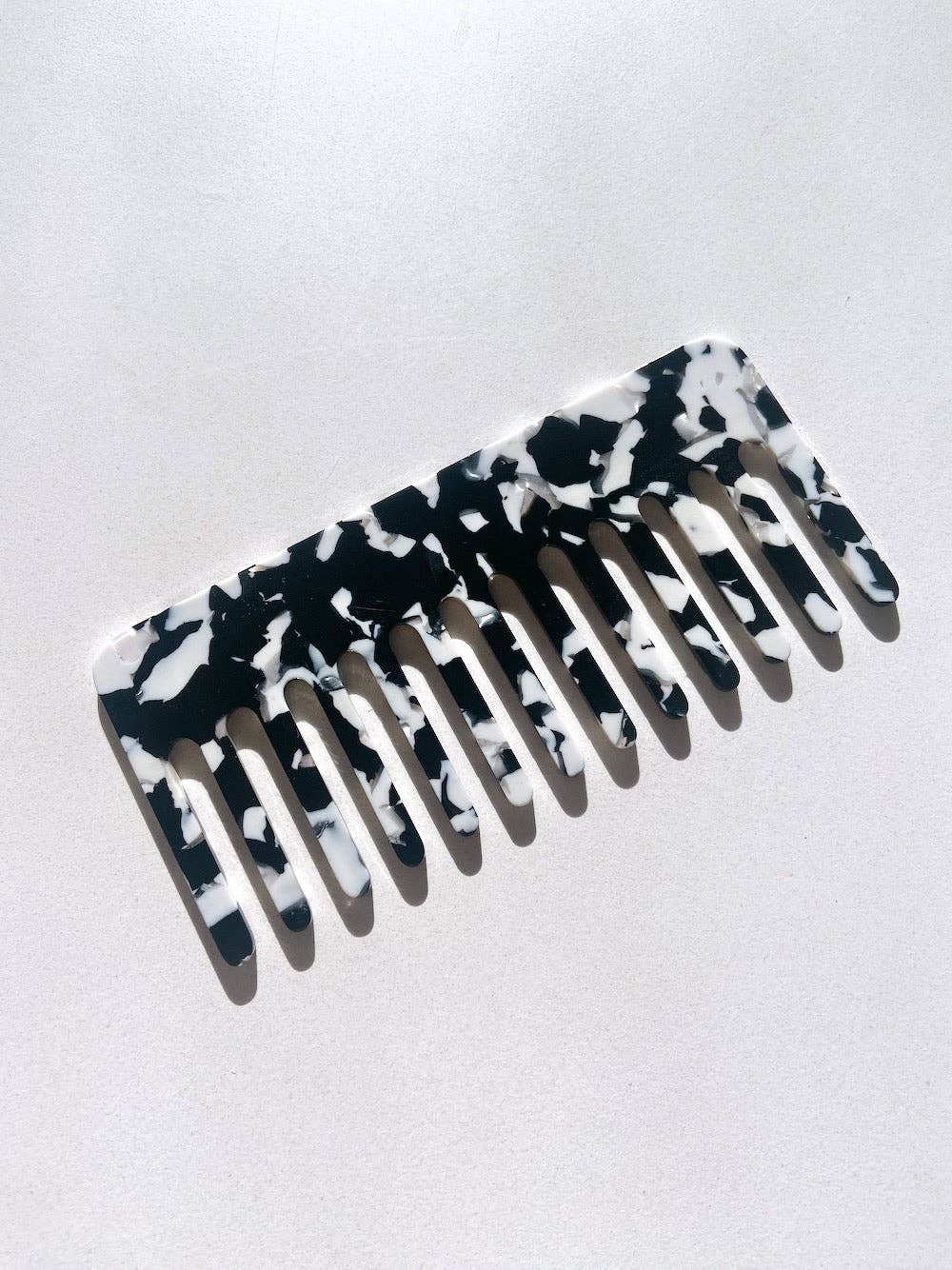 Wide Tooth Acetate Hair Comb | Eco-Friendly: Multi Tortoise