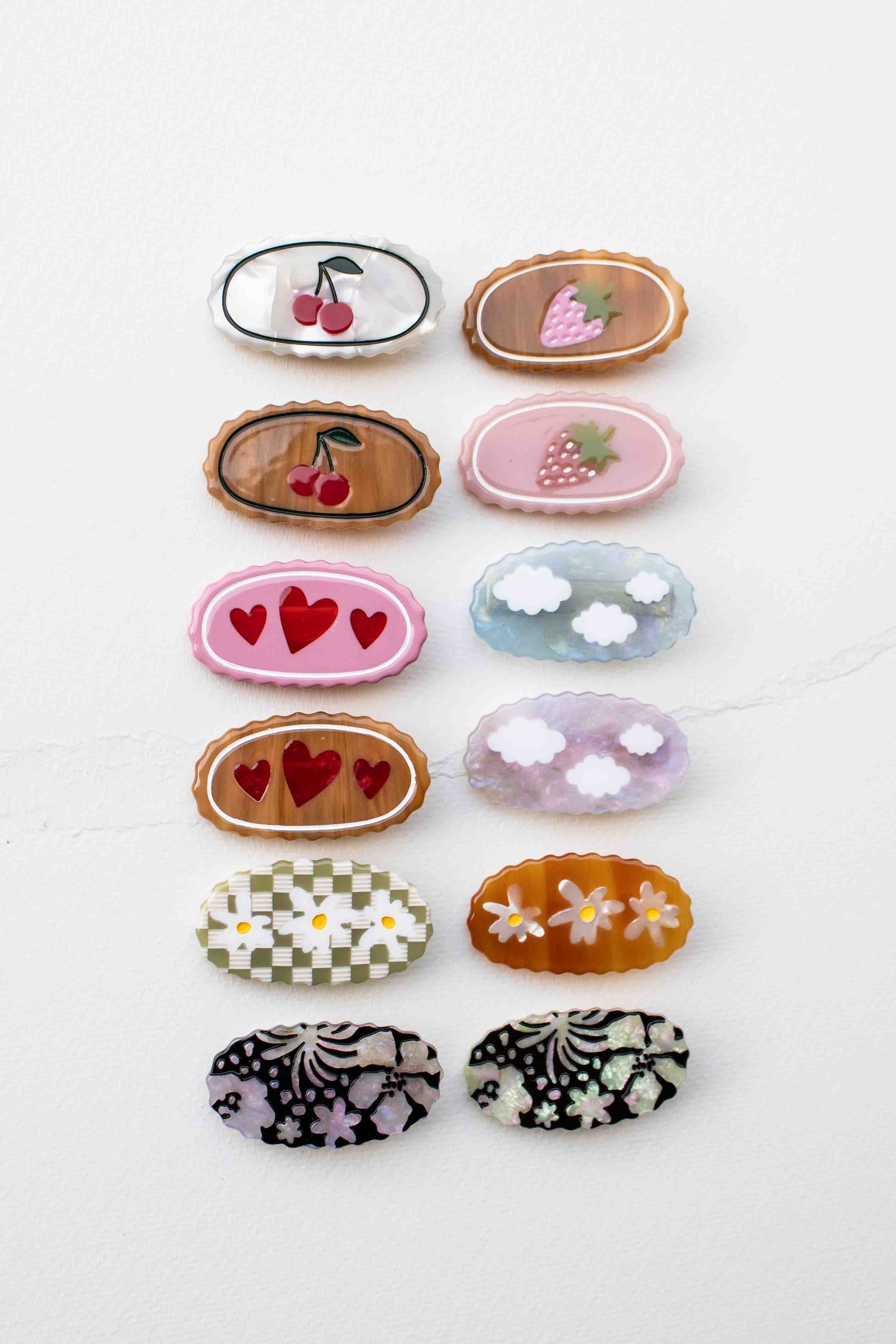 Eco Acetate Assorted Designs Hair Pins