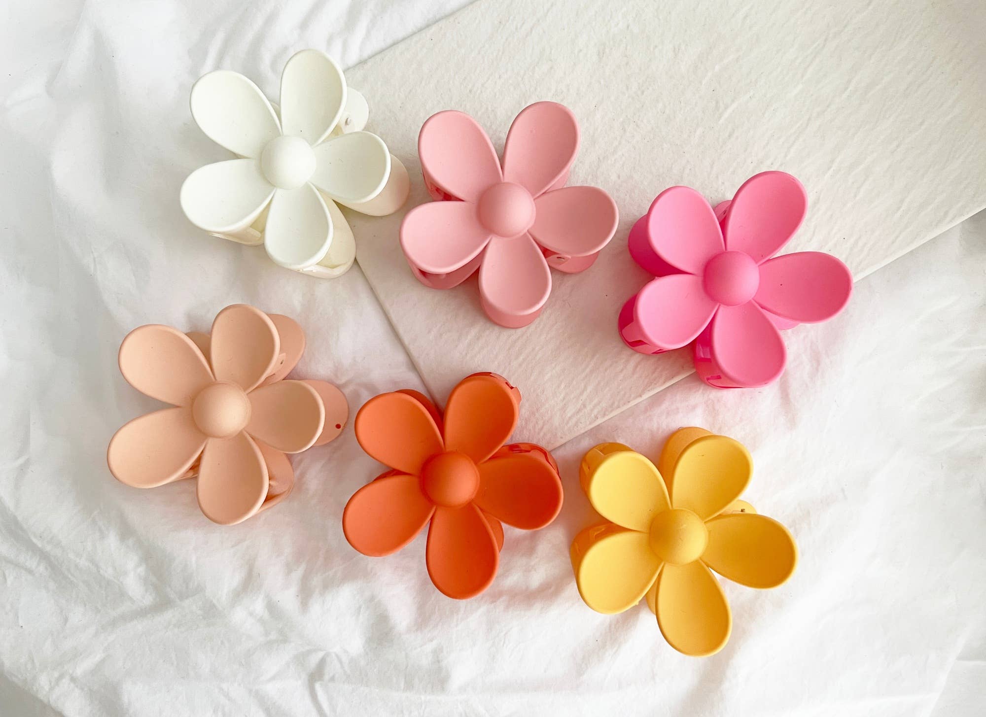 Flower 3-Inch Hair Clips