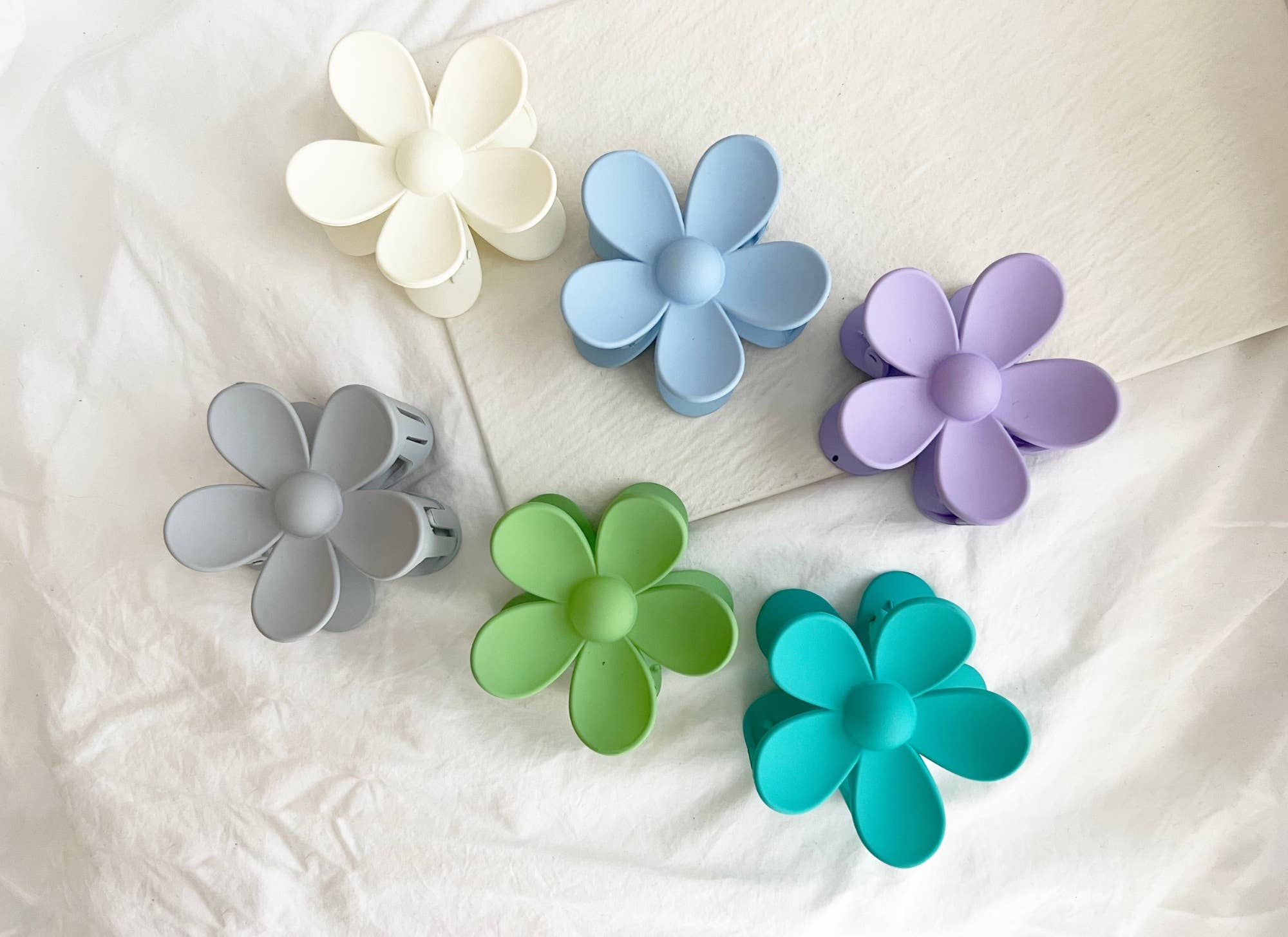 Flower 3-Inch Hair Clips