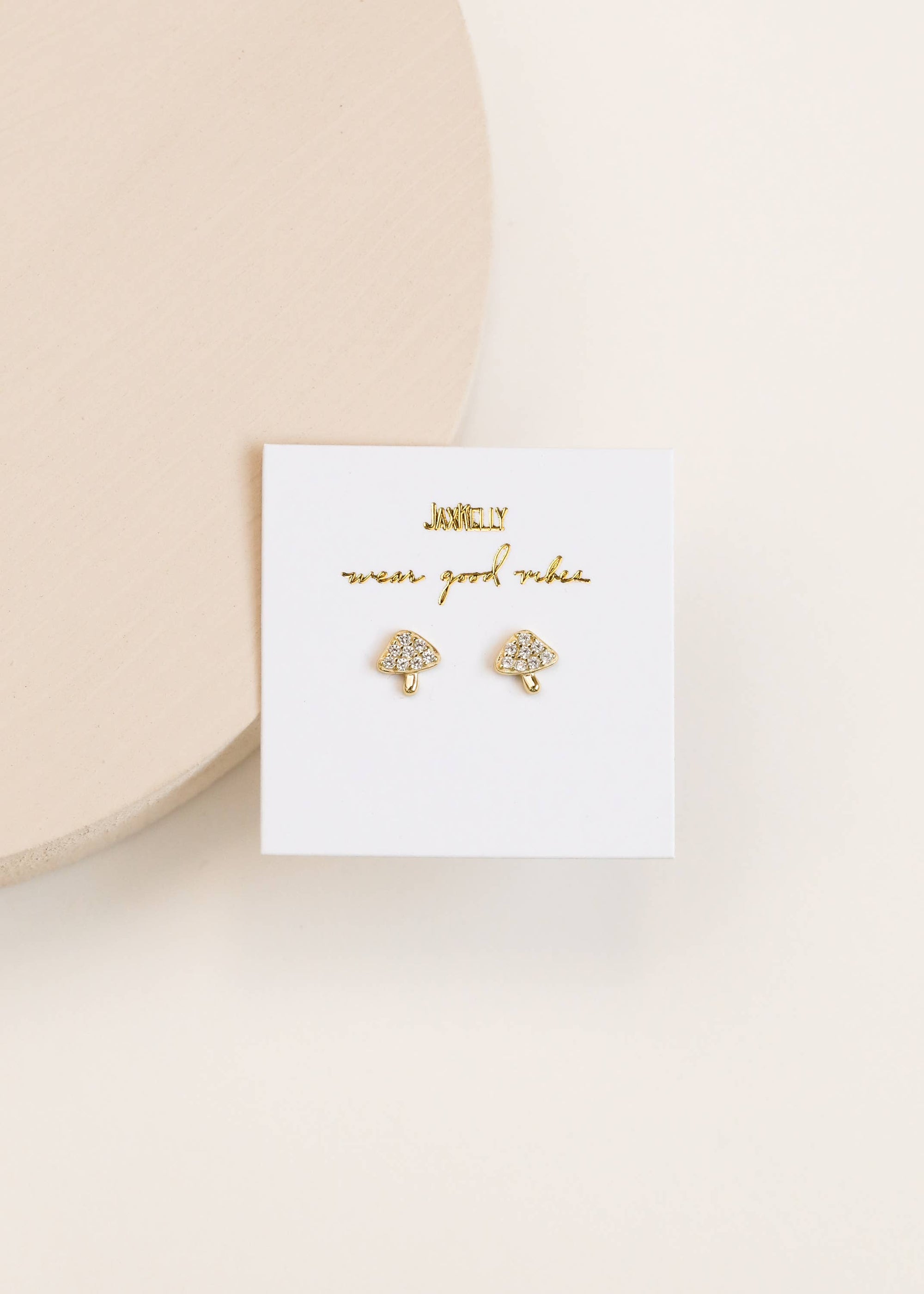 Pave Stud - Mushroom - Earring