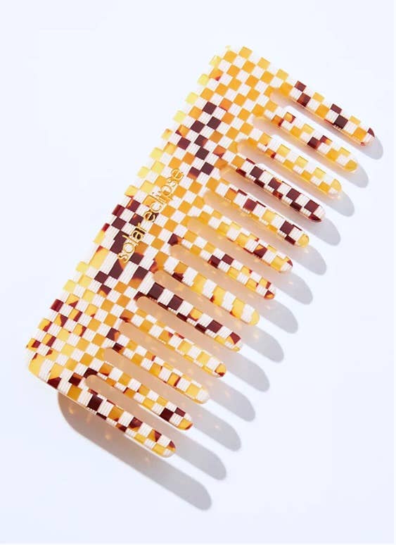 Wide Tooth Acetate Hair Comb | Eco-Friendly: Multi Tortoise