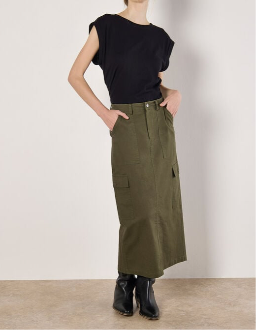 Apricot Cargo Midaxi Skirt