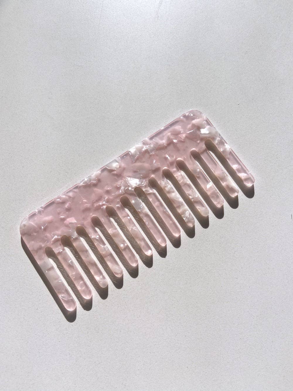 Wide Tooth Acetate Hair Comb | Eco-Friendly: Multi Tortoise