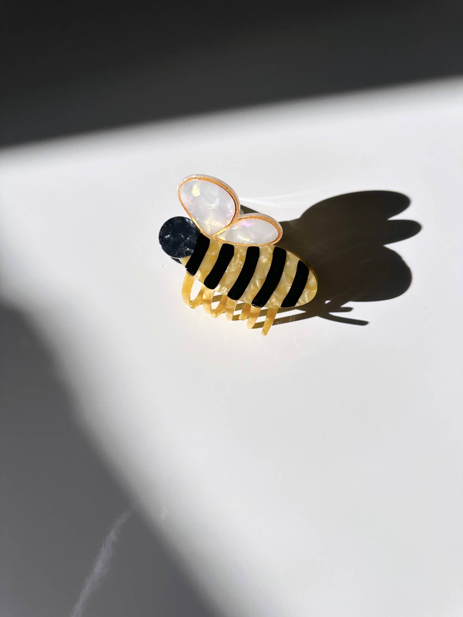 Hand-painted Bee Claw Hair Clip | Eco-Friendly