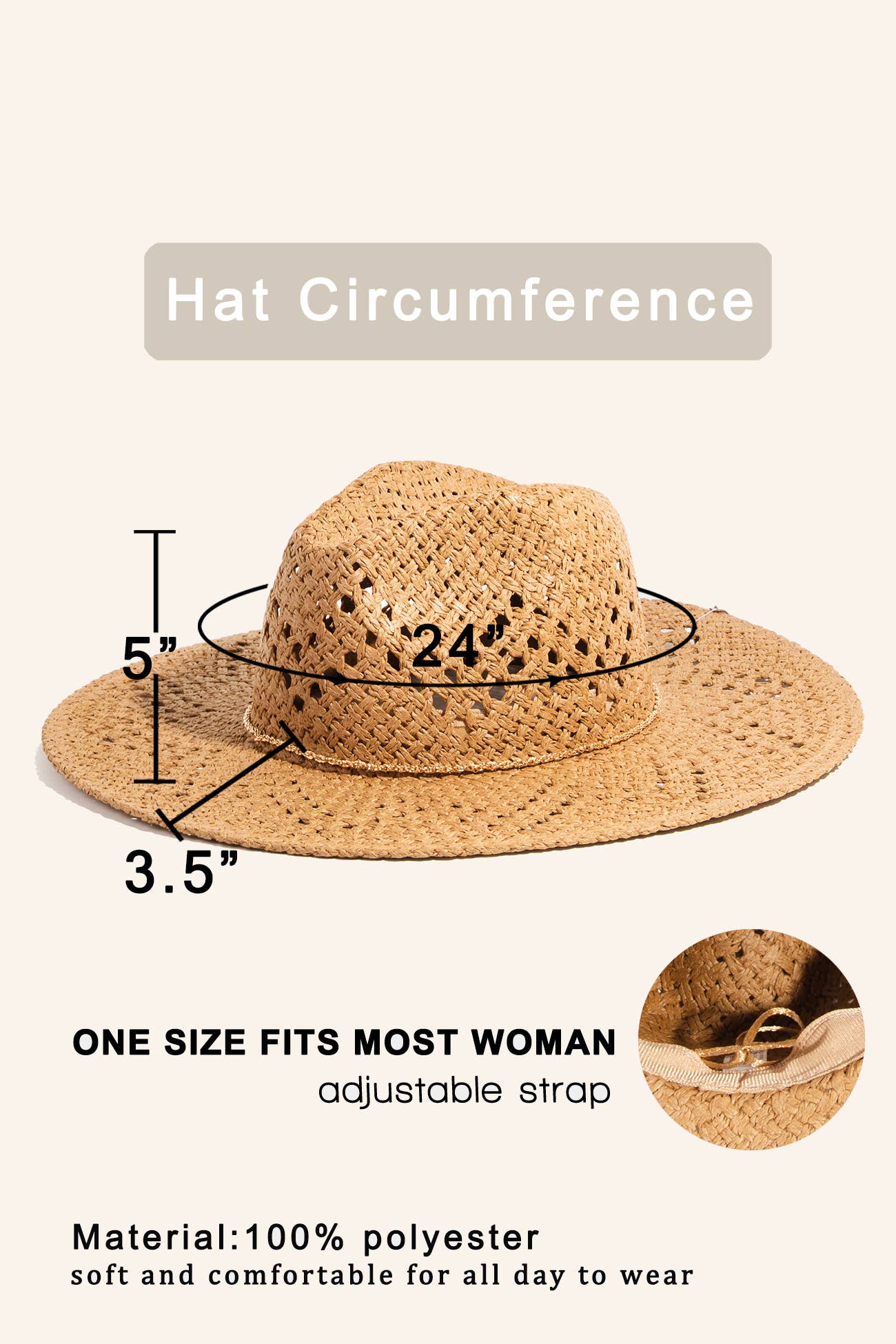 Rope Chain Straw Hat: KA