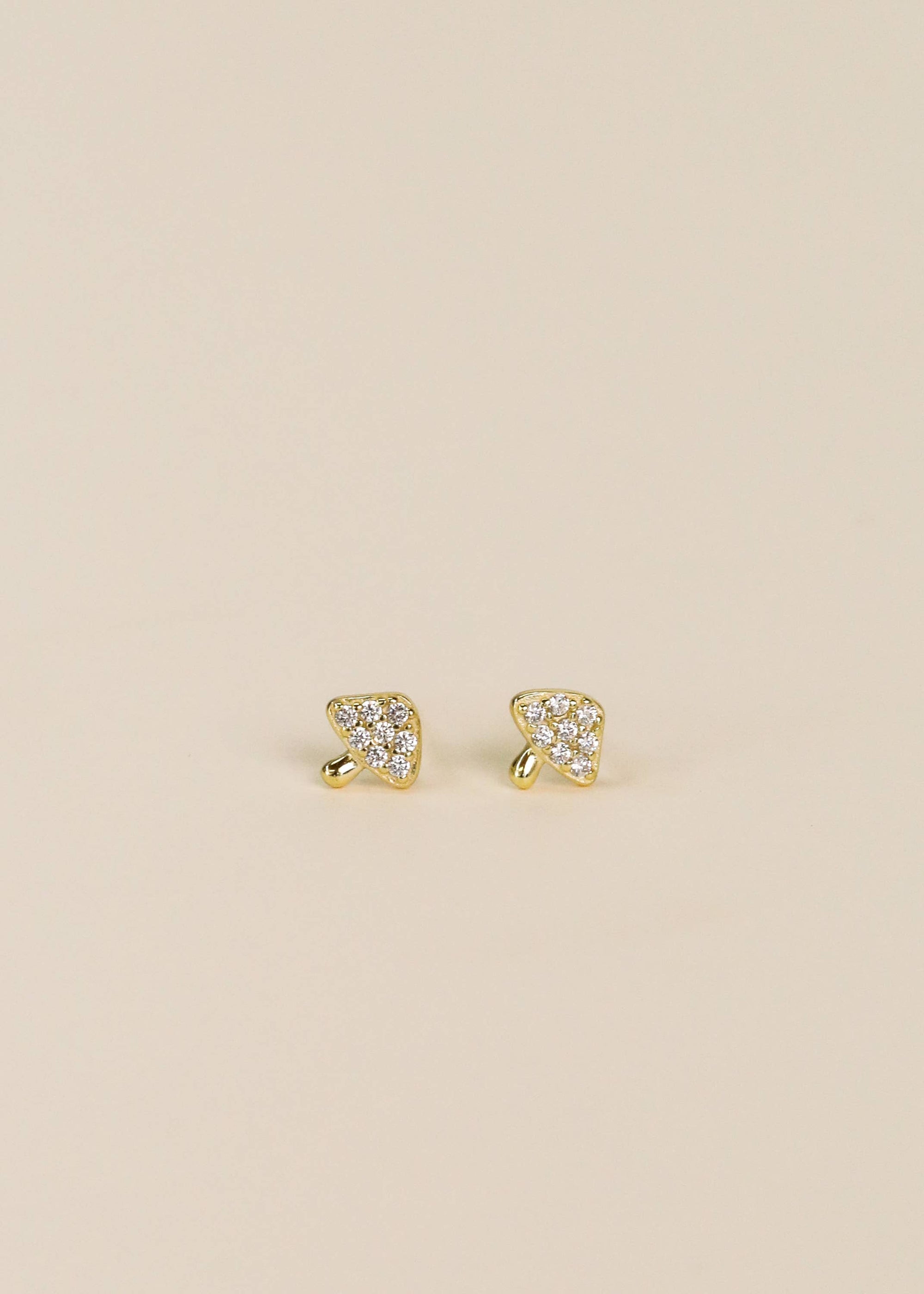 Pave Stud - Mushroom - Earring