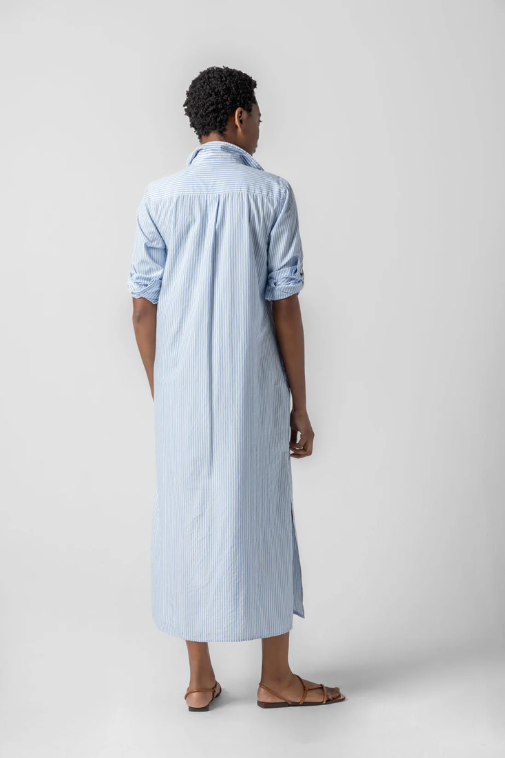 Striped Maxi Shirt Dress