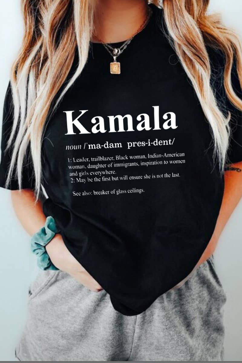 KAMALA GRAPHIC Tee in Black