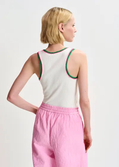 Harcel Embroidered Jersey Top