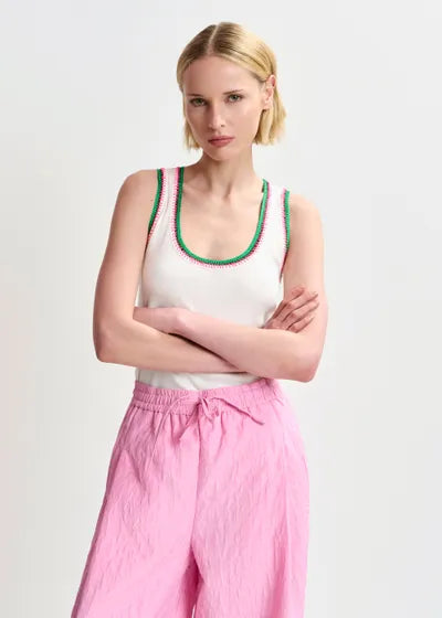 Harcel Embroidered Jersey Top