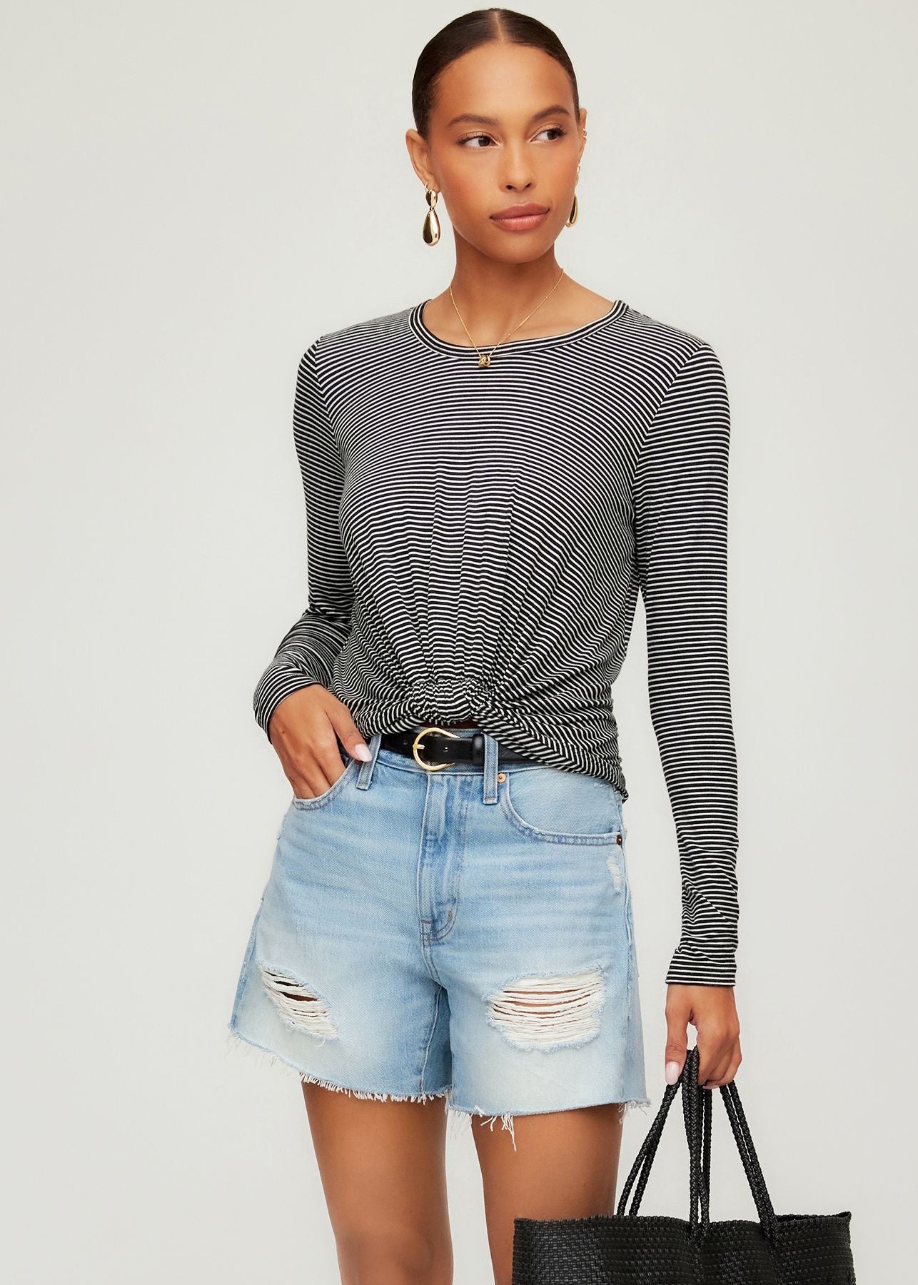 Cecy Gathered Knot Top