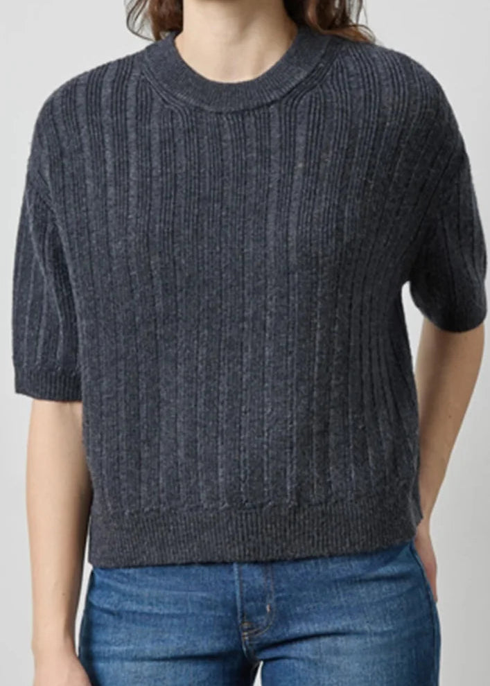 Textured Easy Crewneck Sweater