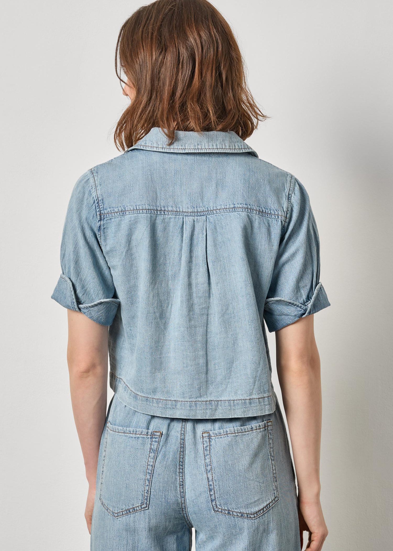 Denim Cuffed Shirt