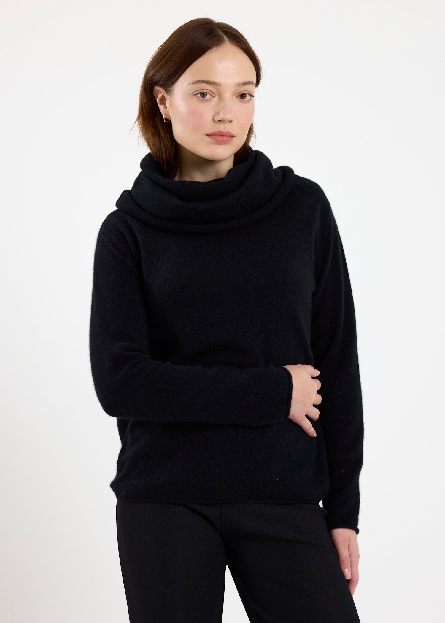 Hannah Hooded Cowl Neck