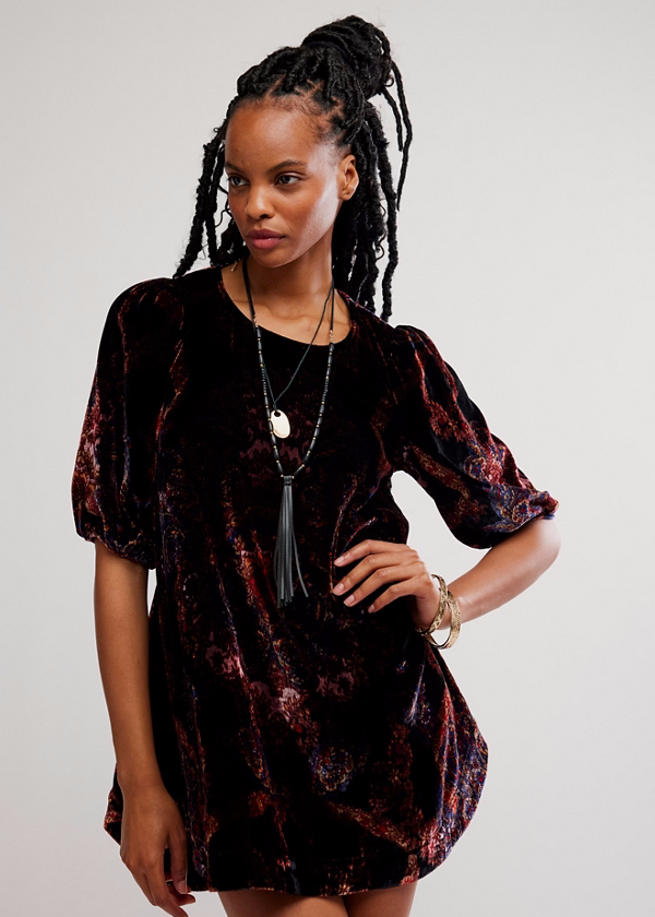 Maye Printed Velvet Tunic