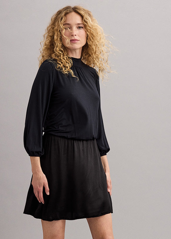 Myla Mock Neck 2fer Mini Dress