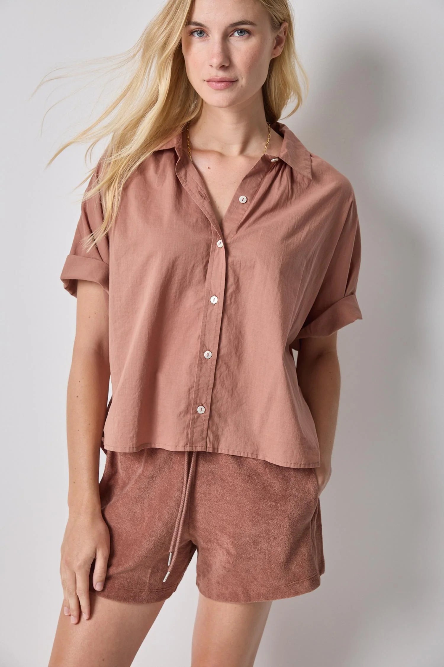 Elbow Sleeve Button Down