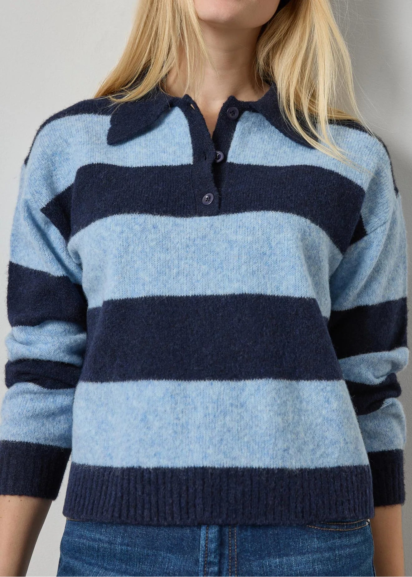 Striped Polo Sweater