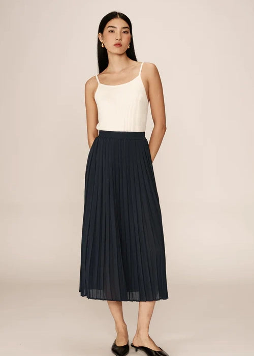 Plisse Skirt Marine Blue