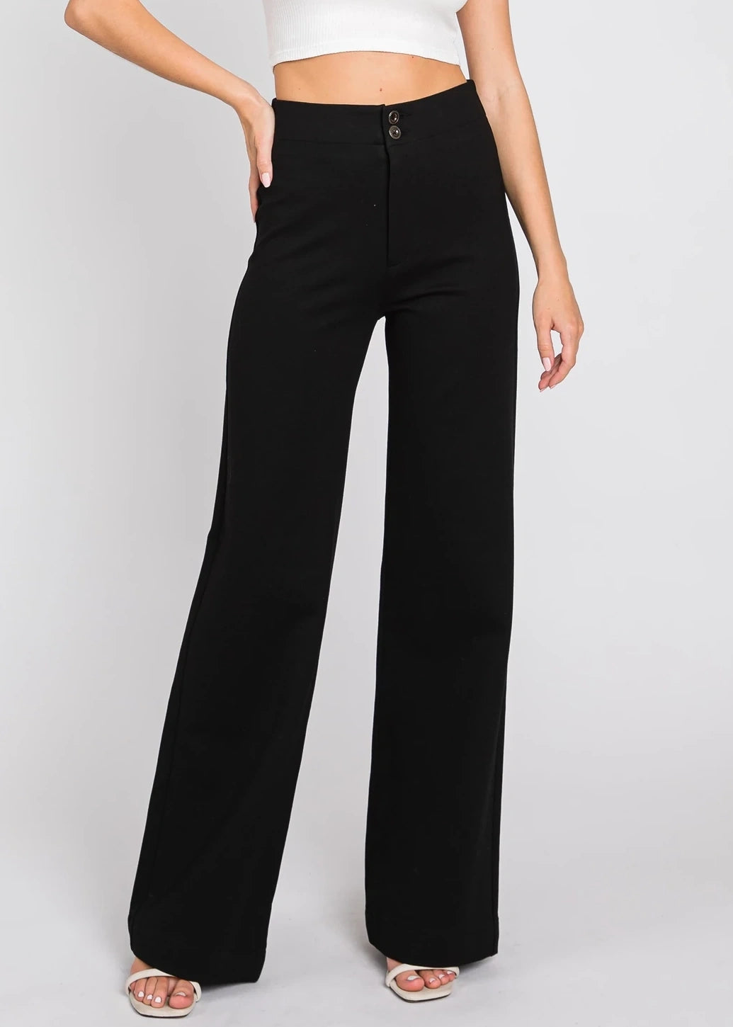 Ponte Trouser Wide Leg