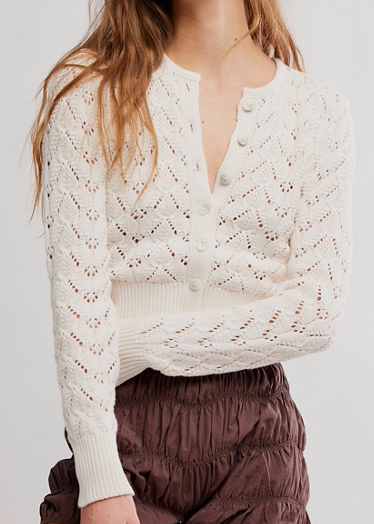 Pretty In Pointelle Cardigan