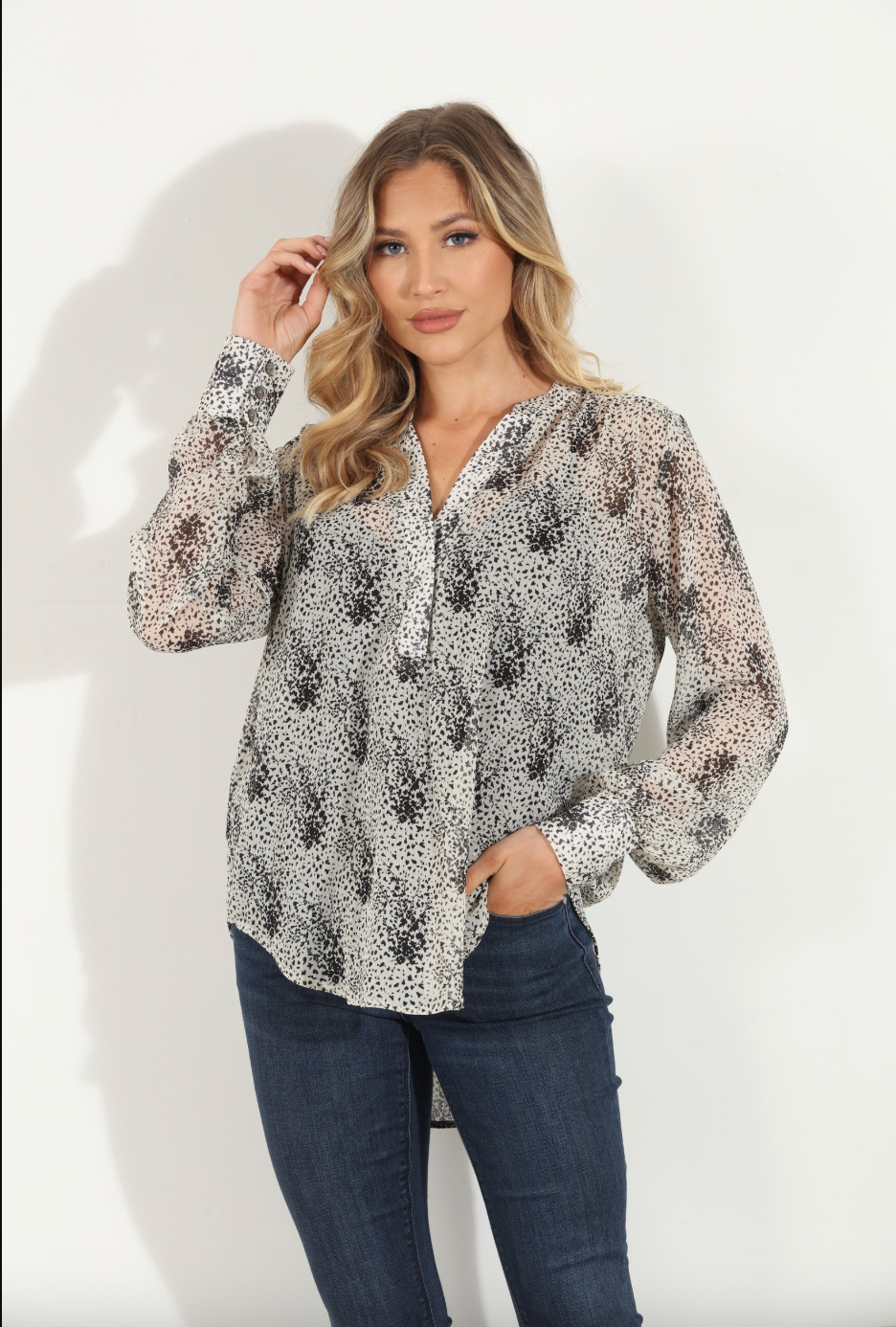 Shimmer Blouse w/ Cami