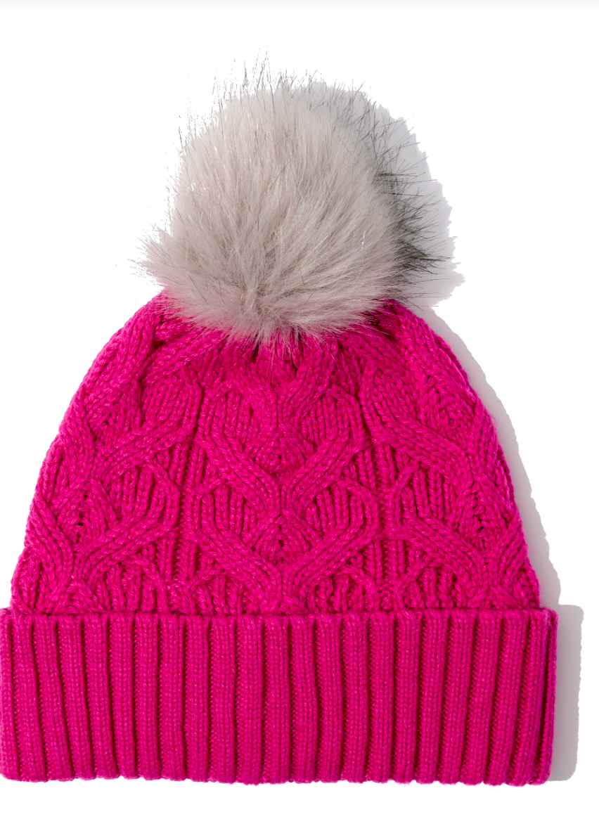 Loopy Cable Pom Hat