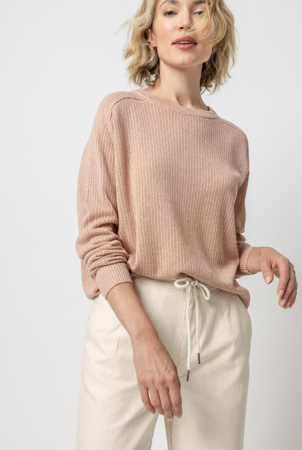 Saddle Sleeve Pullover Sweater
