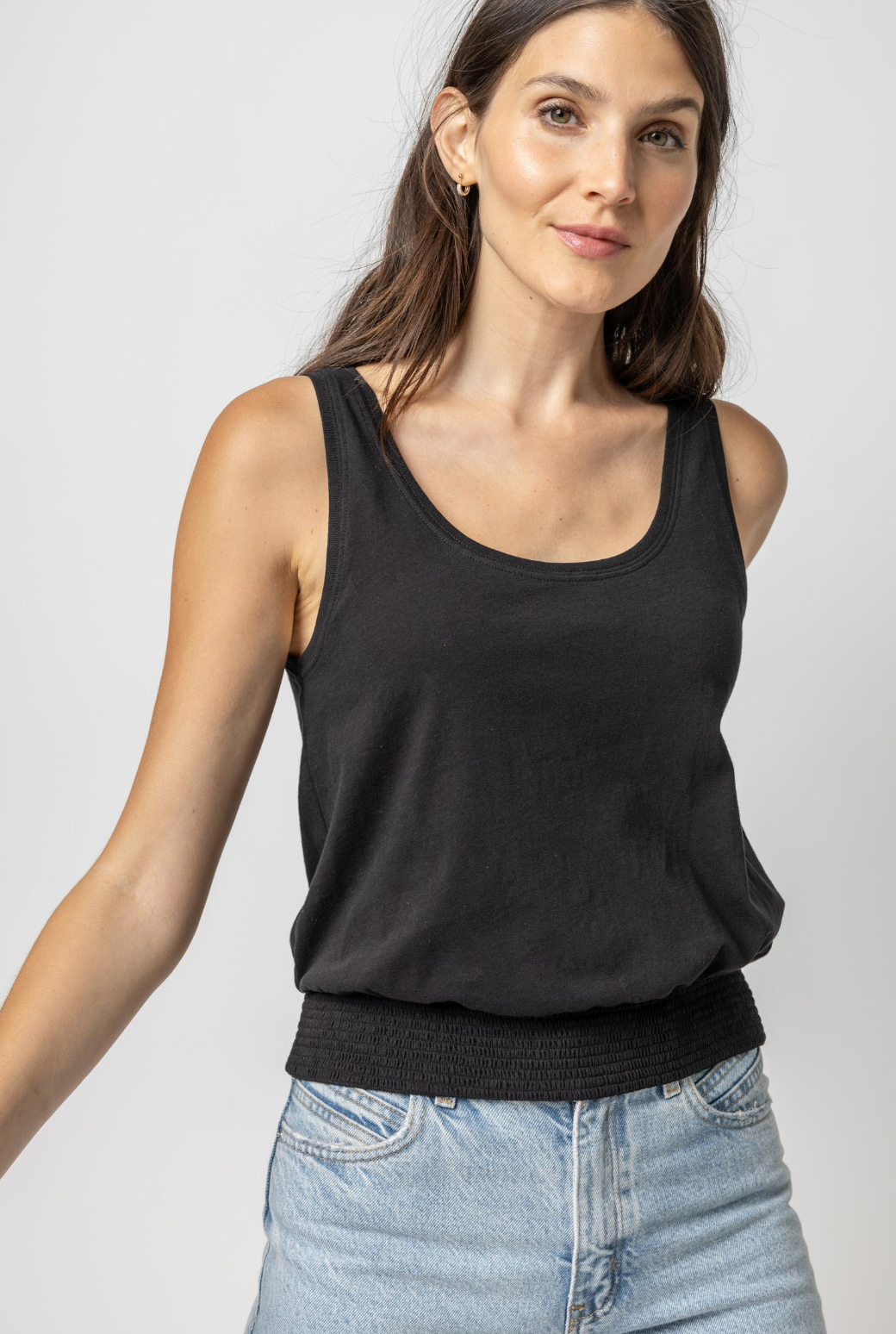 Smocked Hem Tank