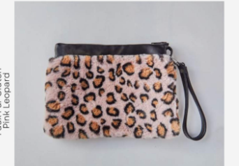 Faux Fur Clutch Bag-color shown is incorrect. Actual color is black or brown