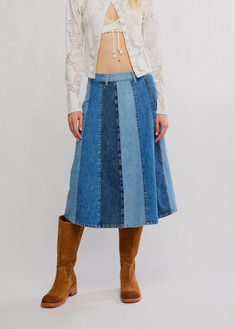 Sunbeam Denim Midi Skirt