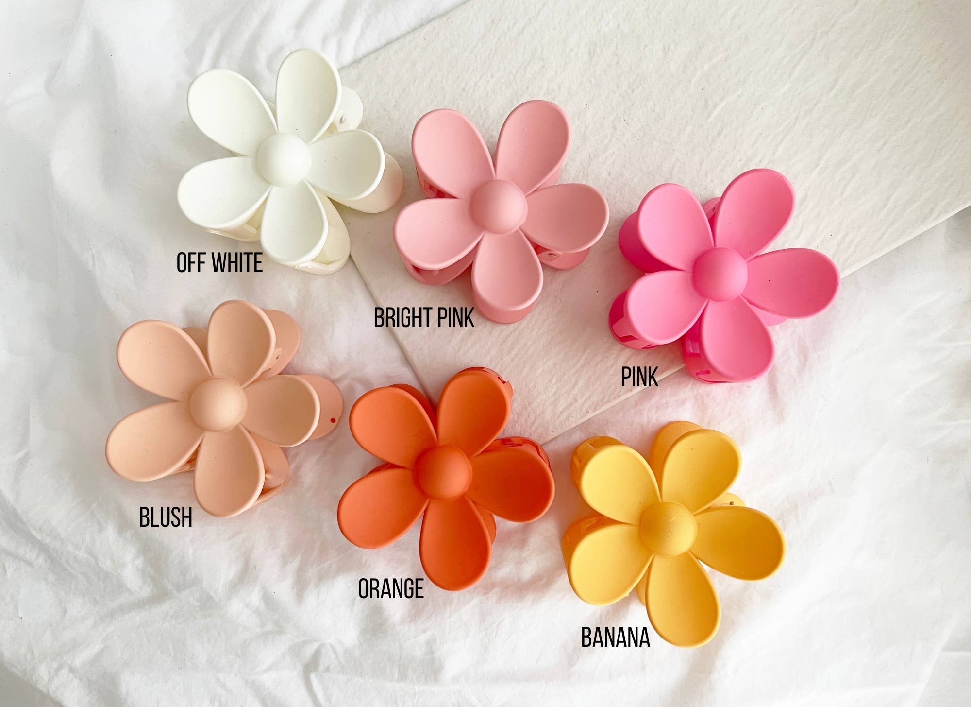 Flower 3-Inch Hair Clips