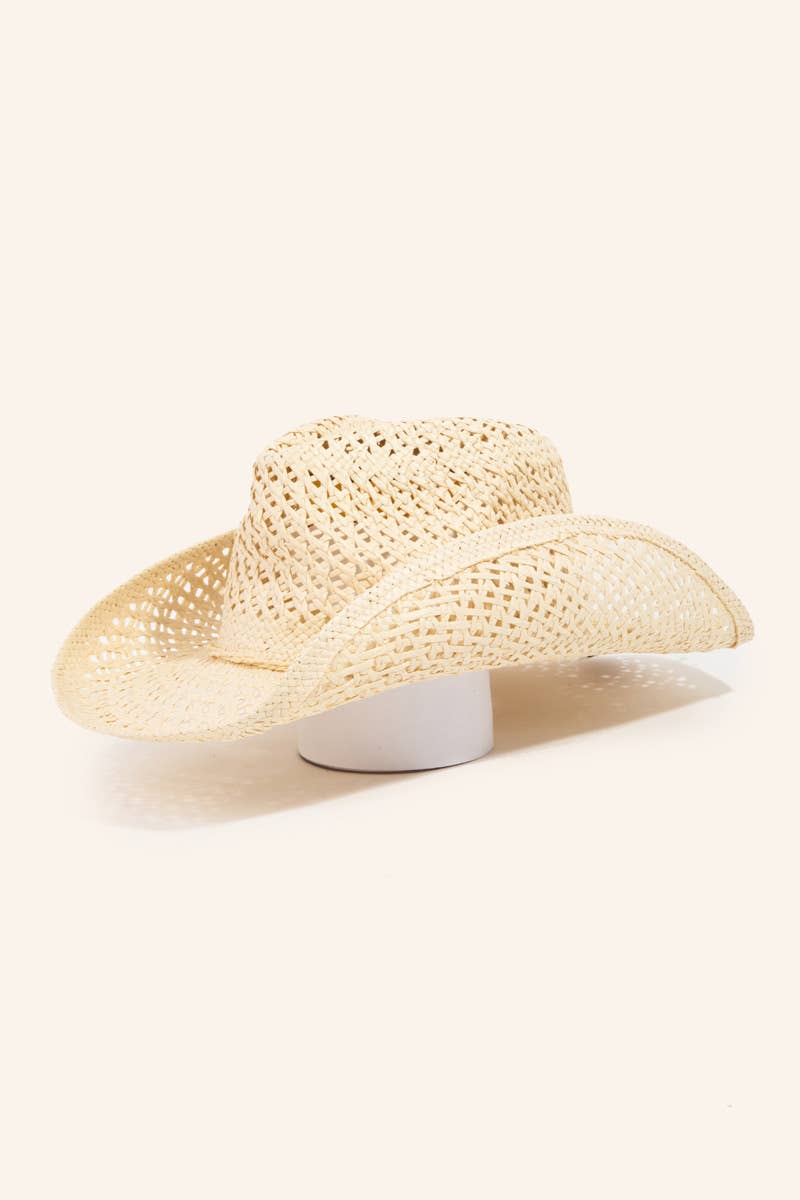 Straw Braid String Western Cowboy Hat