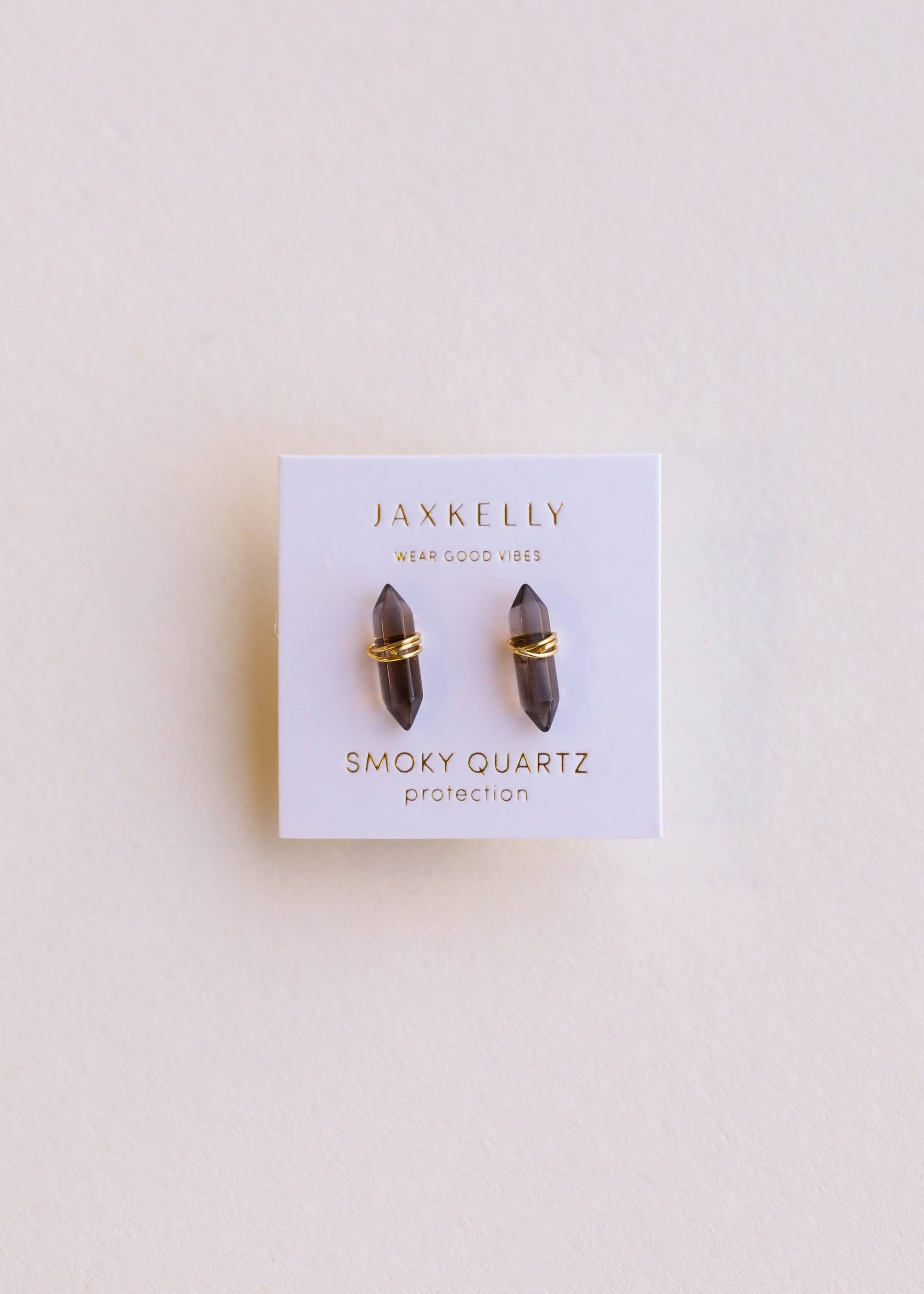 Mineral Point  - Gold Wire Wrapped Earrings