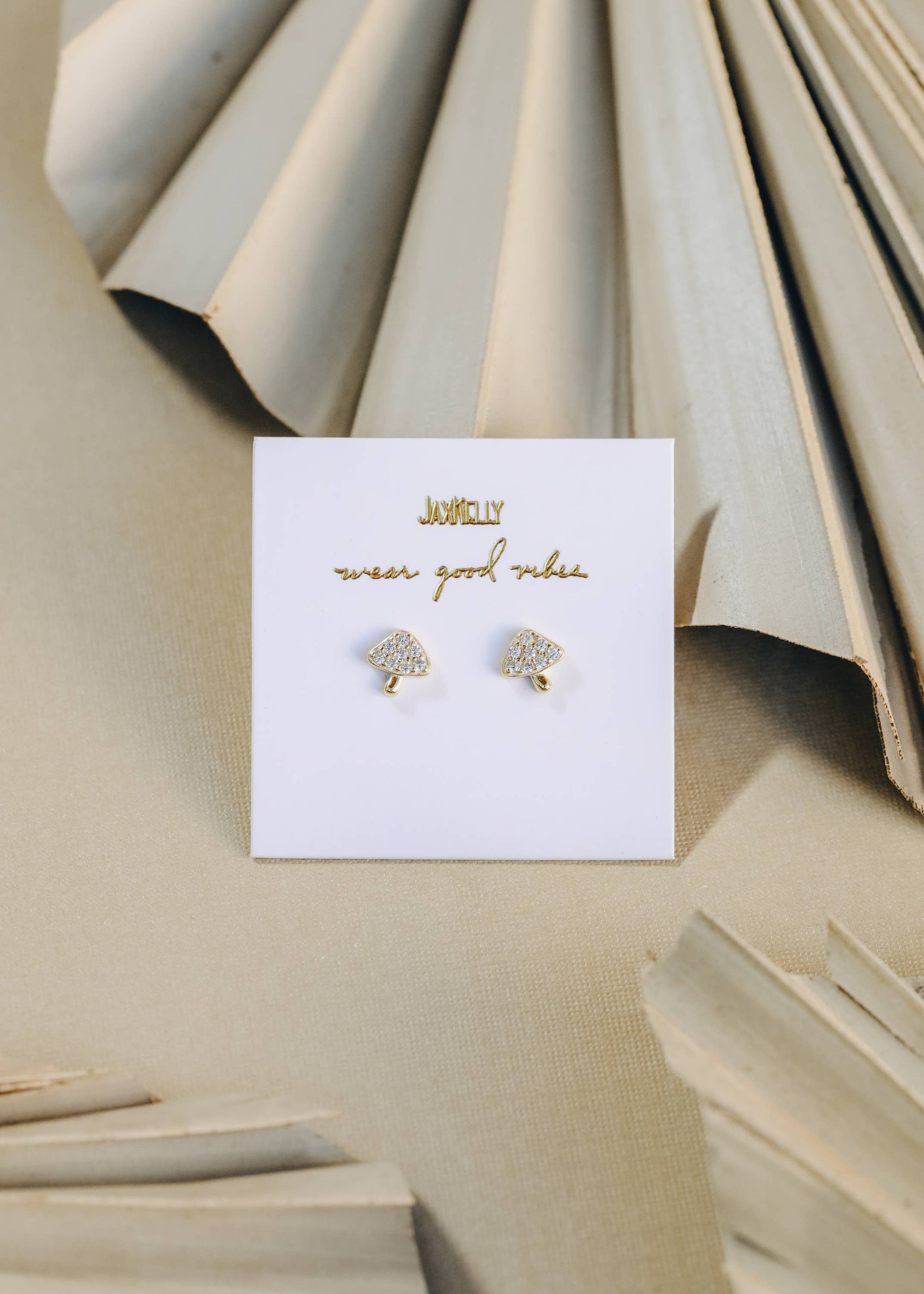 Pave Stud - Mushroom - Earring