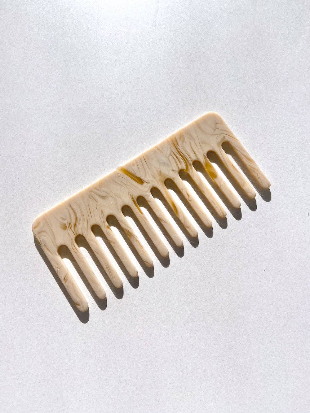 Wide Tooth Acetate Hair Comb | Eco-Friendly: Multi Tortoise