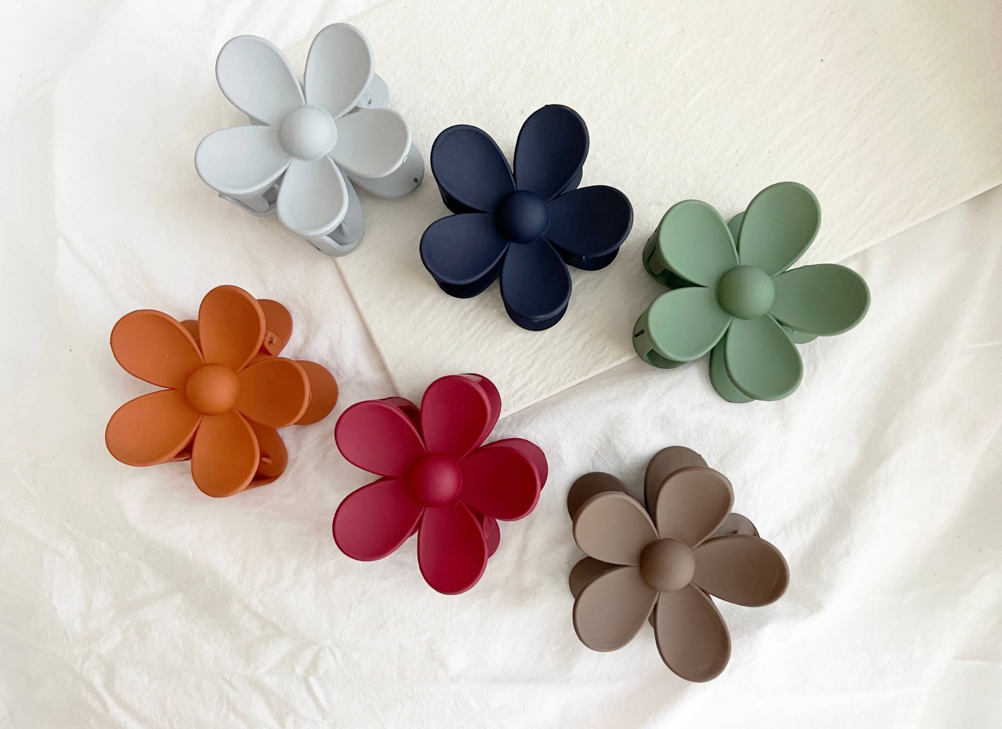 Flower 3-Inch Hair Clips