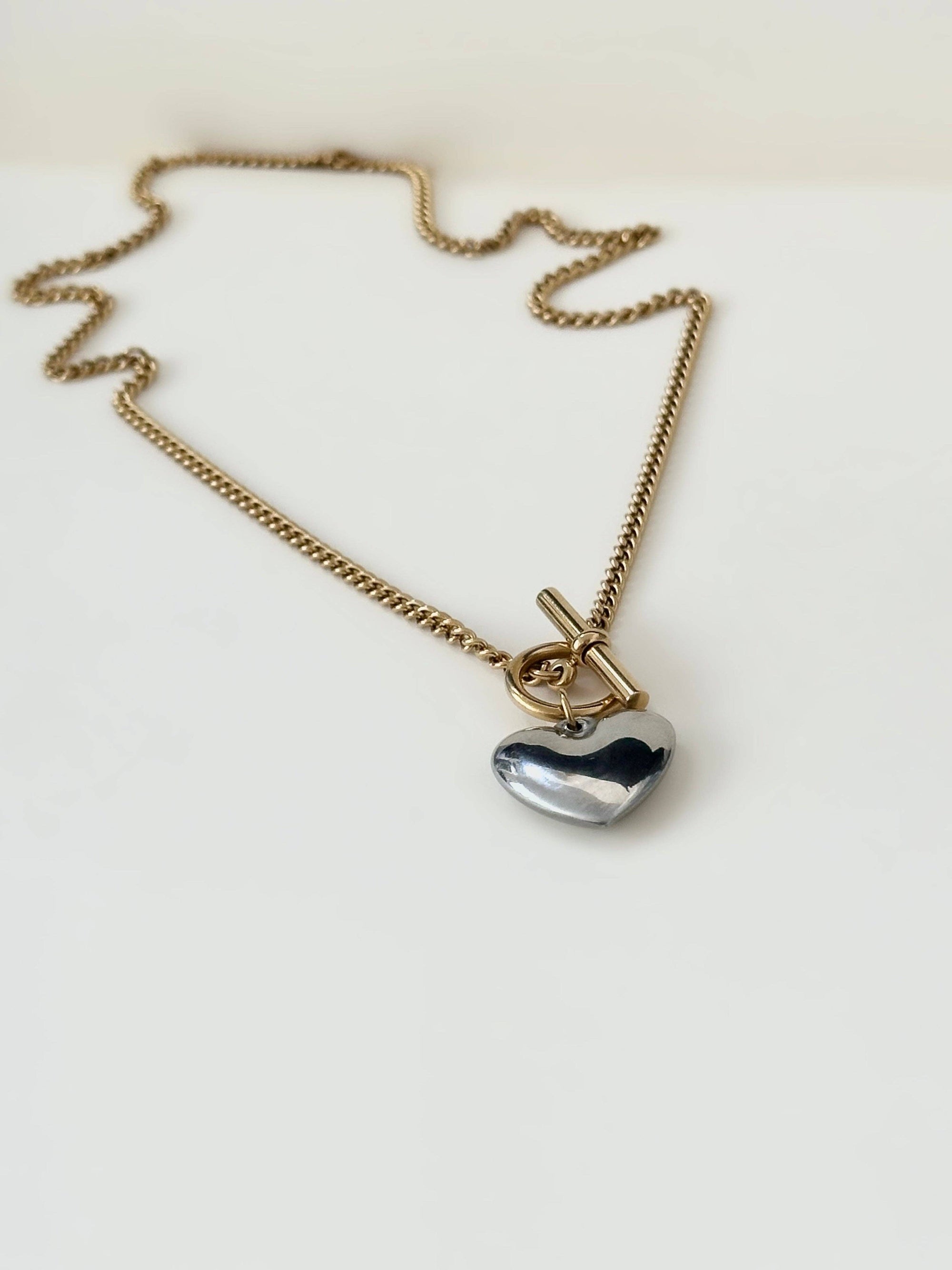 Jaime Mix Metal Heart Necklace