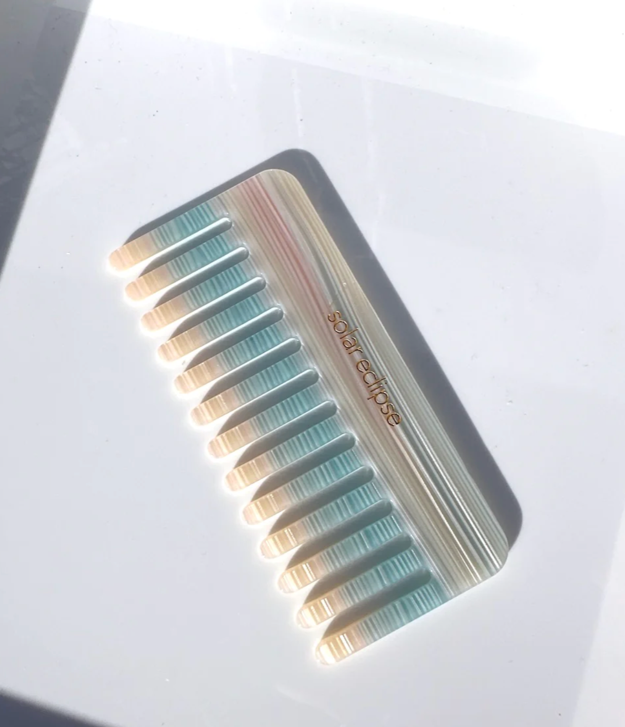 Wide Tooth Acetate Hair Comb | Eco-Friendly: Multi Tortoise