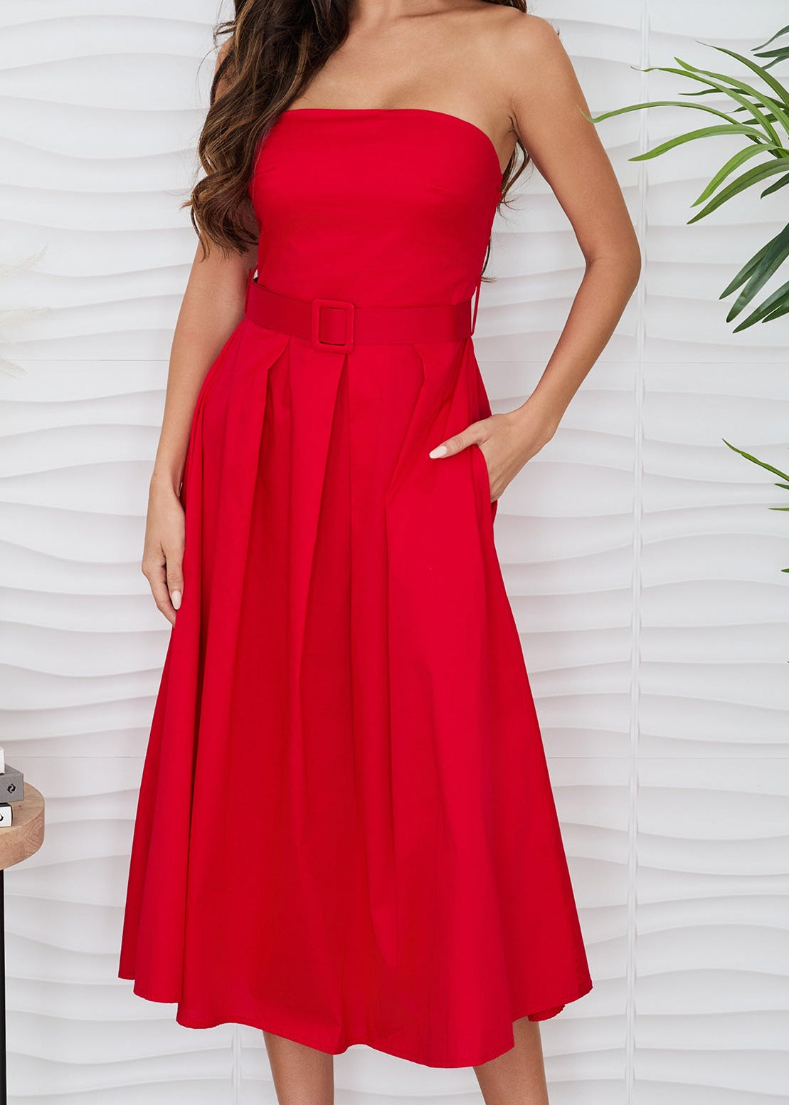 Strapless Midi Dress