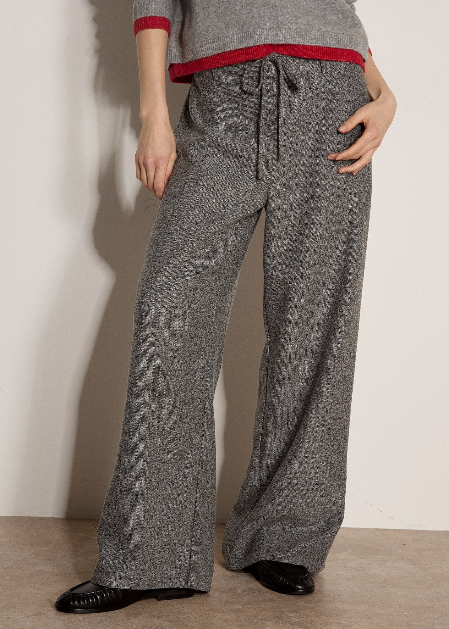 Tweed Tie Thru Trousers